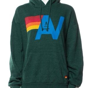 Aviator Nation Logo Pullover Relaxed Hoodie in Kelly Green (NO LONGER SOLD)